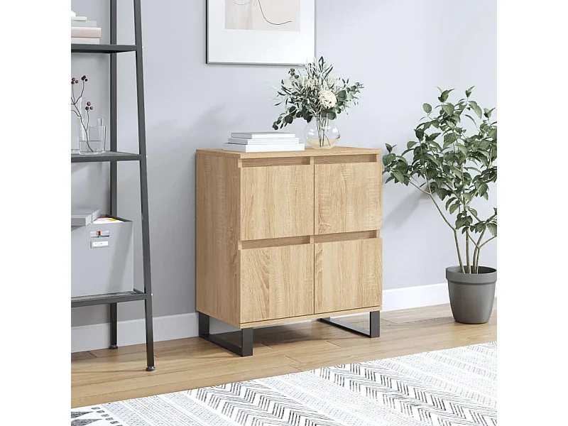 Credenza Rovere Sonoma 60x35x70 cm in Legno Multistrato