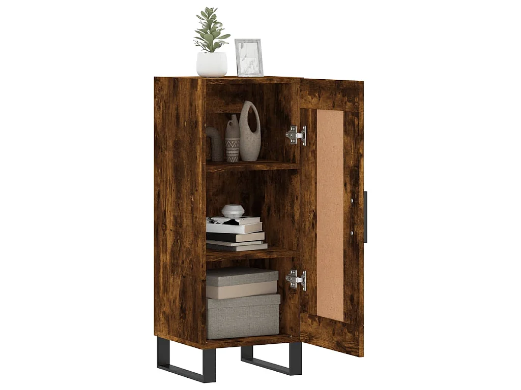 Buffet Chêne fumé 34,5x34x90 cm Bois d'ingénierie