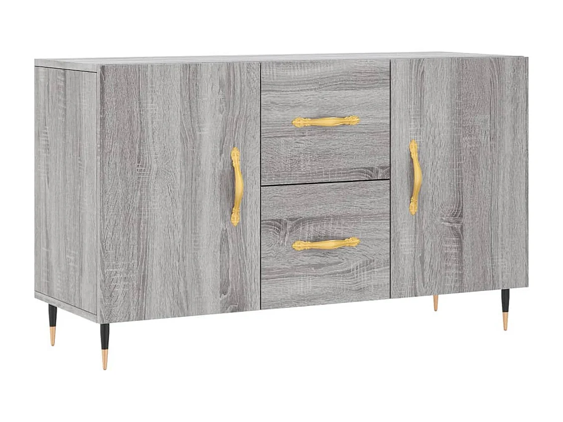 Buffet sonoma gris 100x36x60 cm bois d'ingénierie