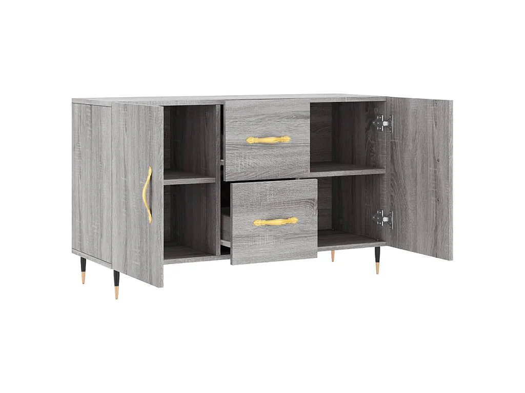 Buffet sonoma gris 100x36x60 cm bois d'ingénierie