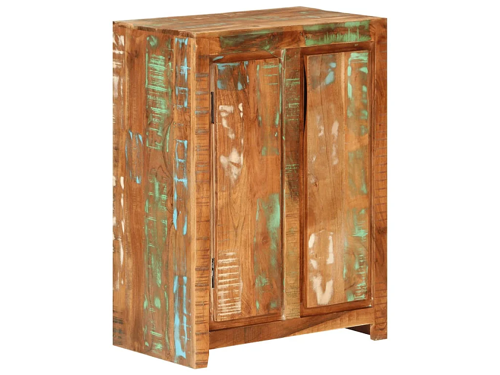Aparador de madera maciza reciclada 55x33x75 cm