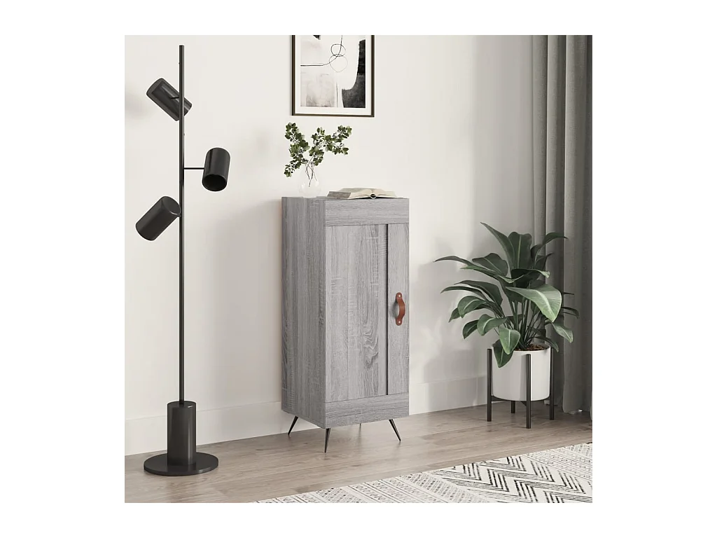 Dressoir 34,5x34x90 cm bewerkt hout grijs sonoma eikenkleurig