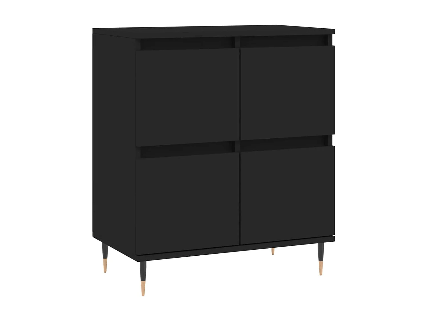Credenza Nero 60x35x70 cm in Legno Multistrato