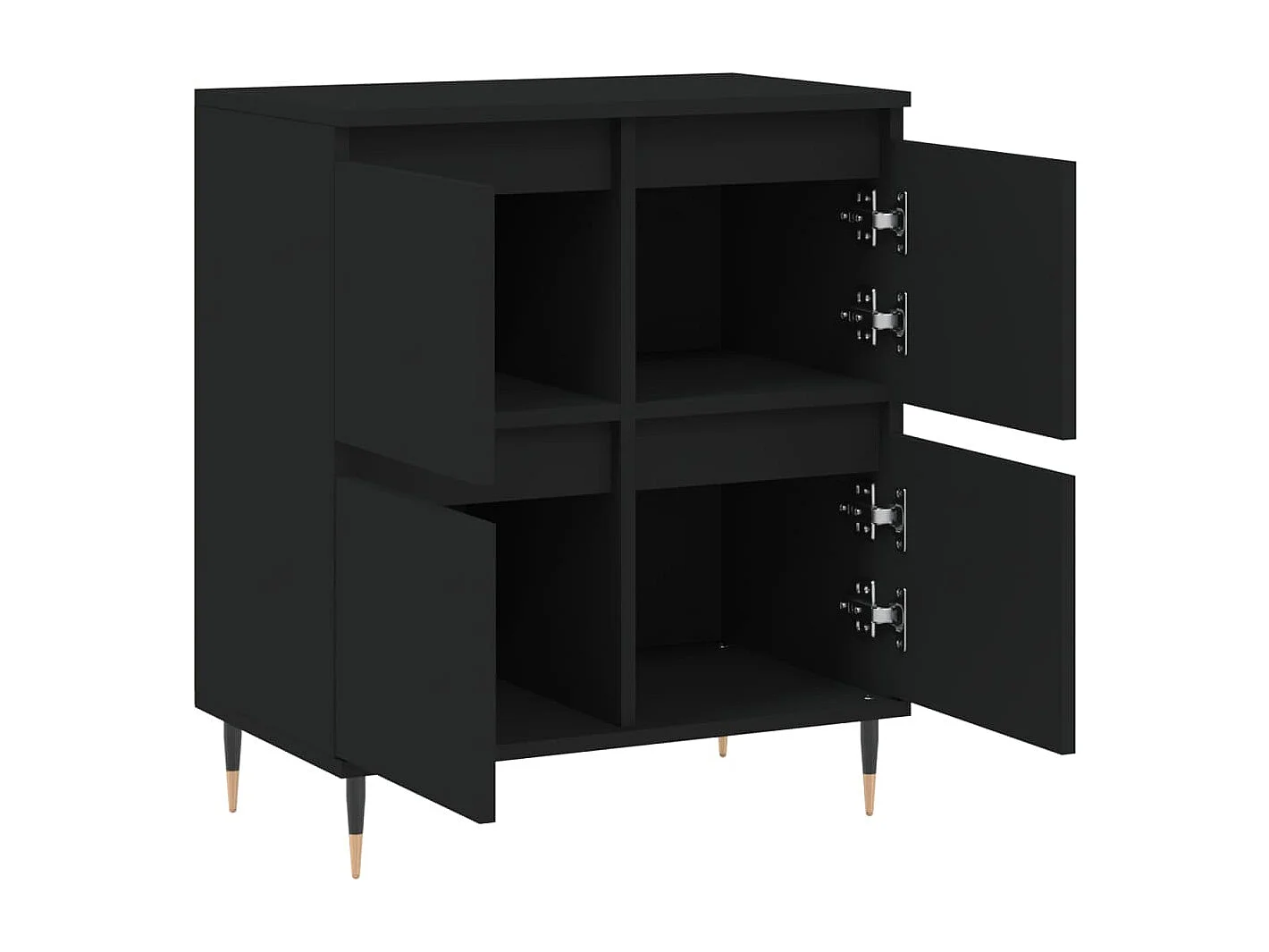 Credenza Nero 60x35x70 cm in Legno Multistrato