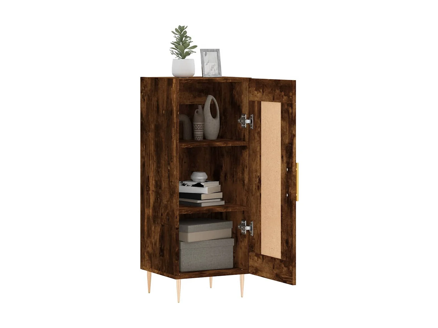 Buffet Chêne fumé 34,5x34x90 cm Bois d'ingénierie