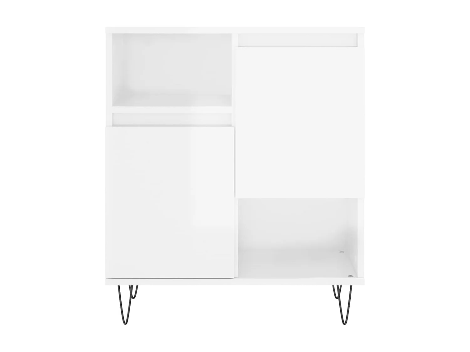 Aparadores 3 pcs derivados de madeira branco brilhante