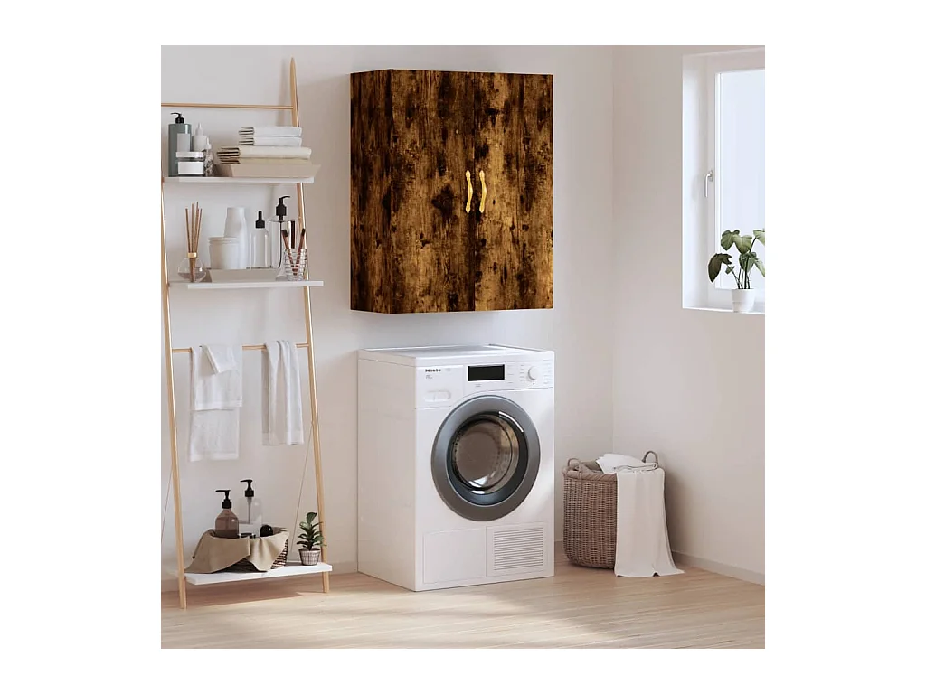 Armoire murale chêne fumé 69,5x34x90 cm