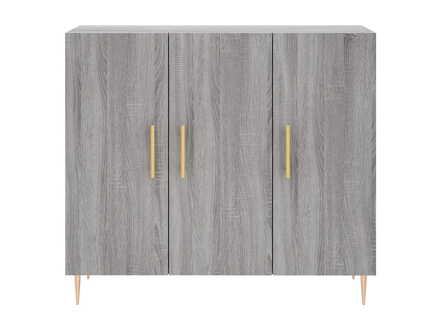 Dressoir 90x34x80 cm bewerkt hout grijs sonoma eikenkleurig