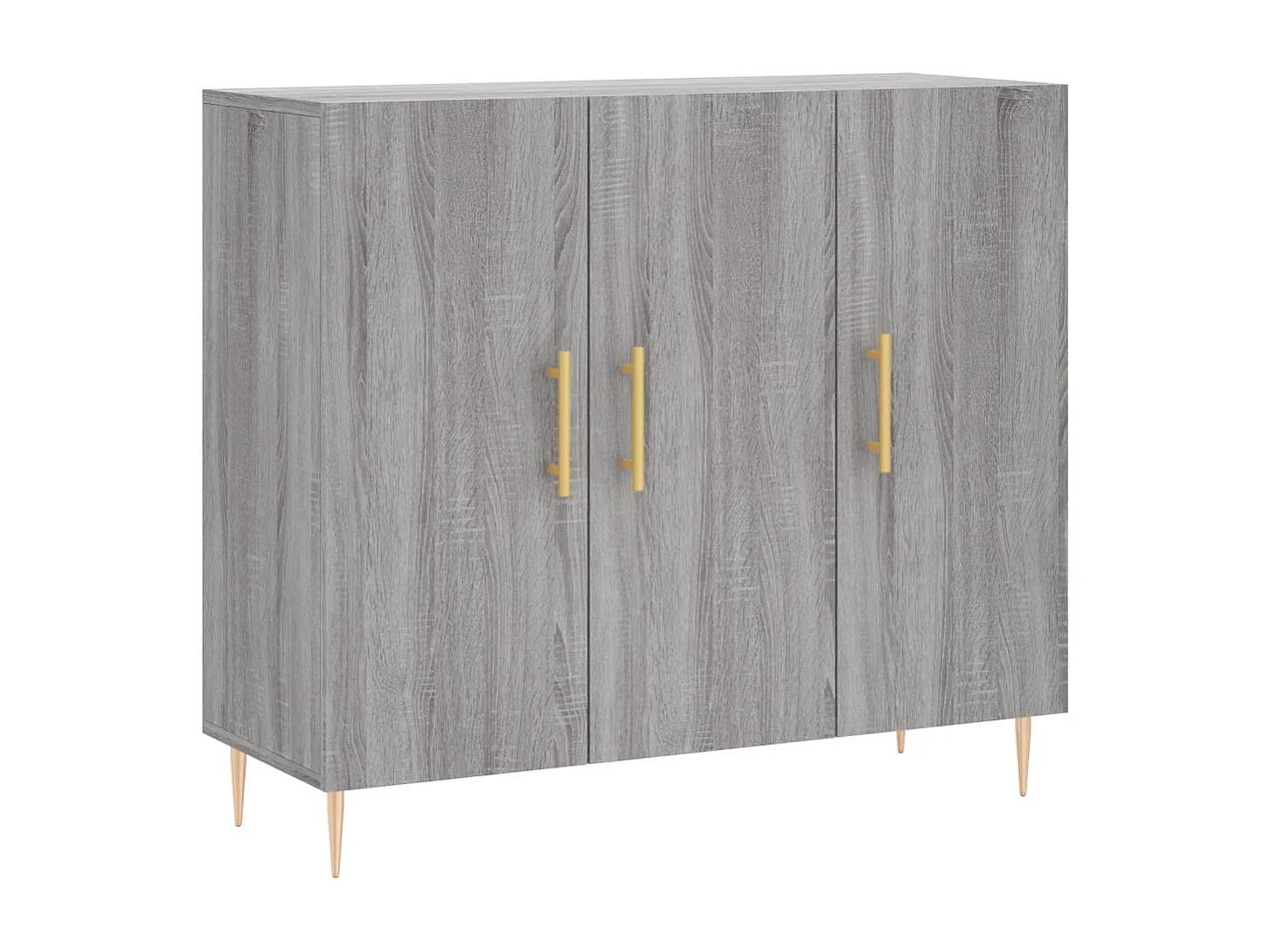Credenza Grigio Sonoma 90x34x80 cm in Legno Multistrato