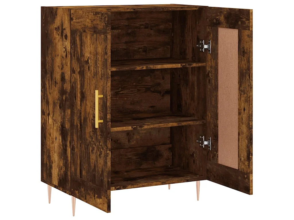 Dressoir 69,5x34x90 cm bewerkt hout gerookt eikenkleurig