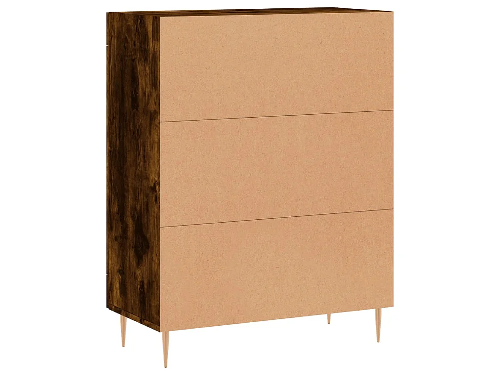 Dressoir 69,5x34x90 cm bewerkt hout gerookt eikenkleurig
