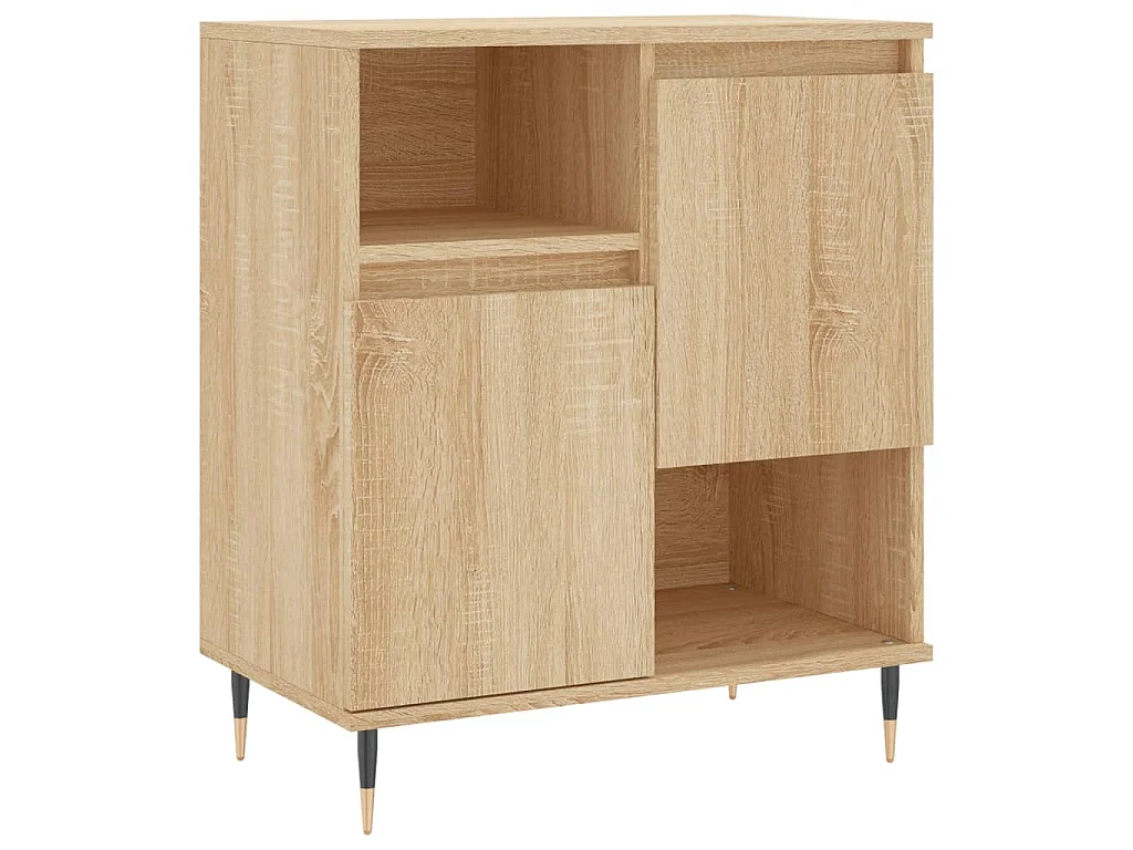 Dressoir 60x35x70 cm bewerkt hout sonoma eikenkleurig