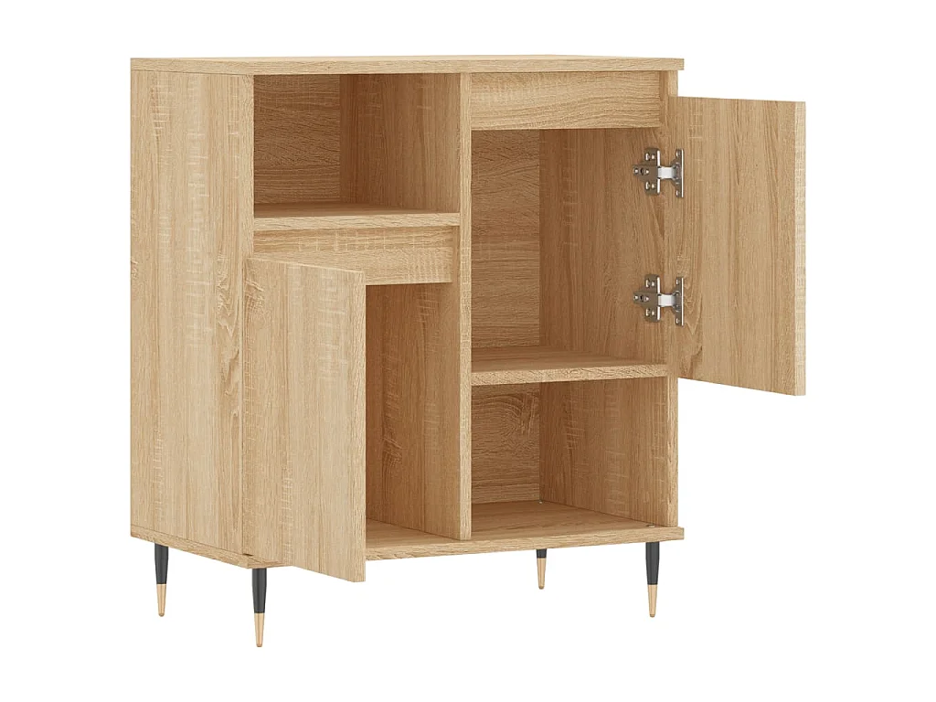 Dressoir 60x35x70 cm bewerkt hout sonoma eikenkleurig