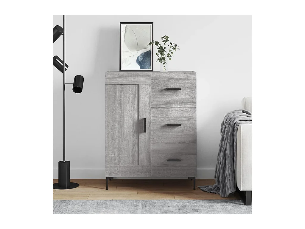 Buffet sonoma gris 69,5x34x90 cm bois d'ingénierie