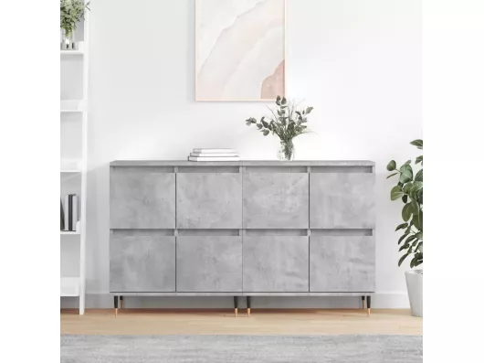 Kauf Unique Sideboards 2 Stk. Betongrau Holzwerkstoff