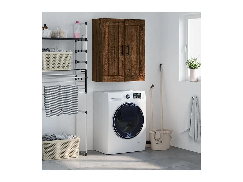 Armoire murale chêne marron 69,5x34x90 cm bois d'ingénierie