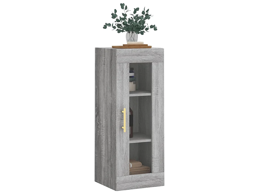Mobile a Parete Grigio Sonoma 34,5x34x90 cm