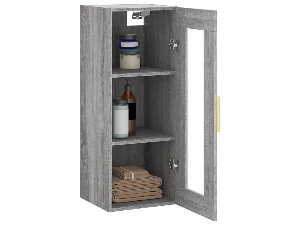 Mobile a Parete Grigio Sonoma 34,5x34x90 cm