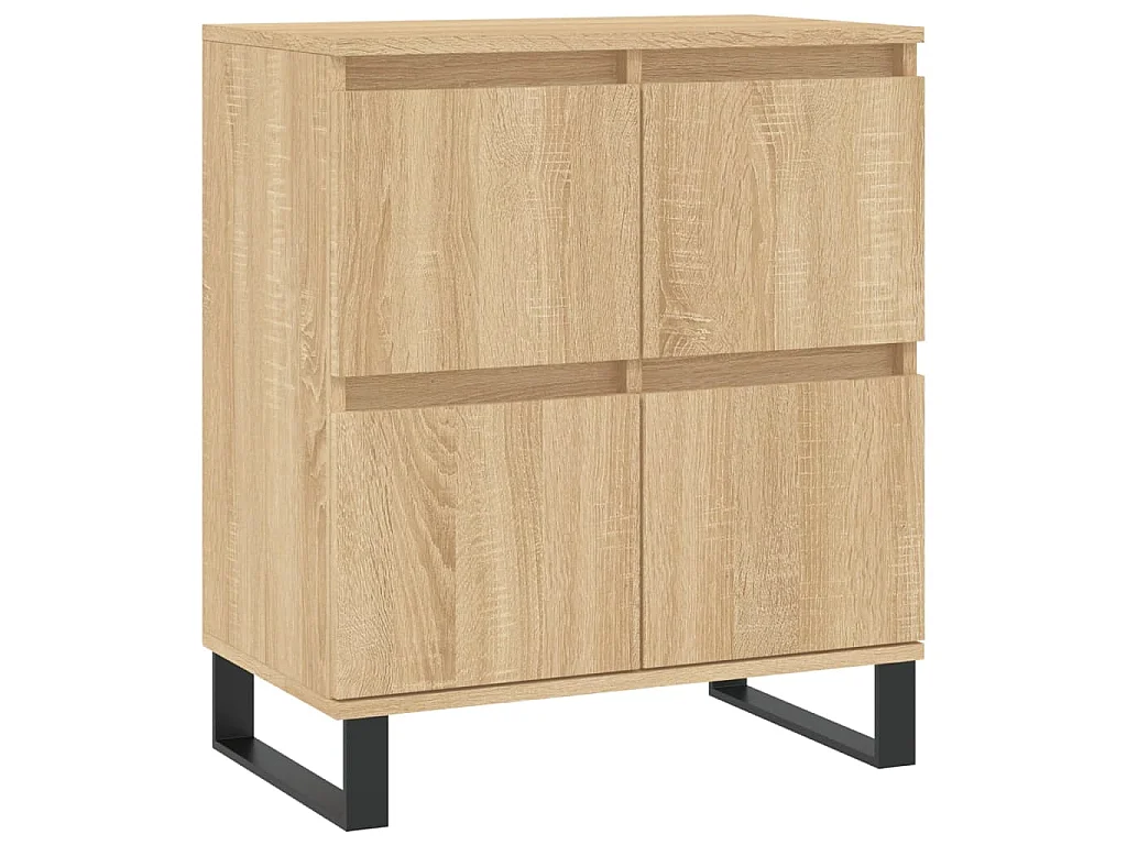 Dressoirs 2 st bewerkt hout sonoma eikenkleurig
