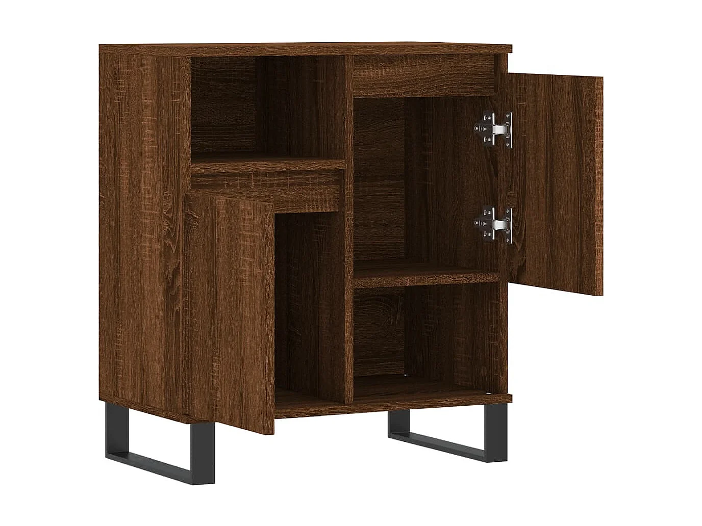 Dressoir 60x35x70 cm bewerkt hout bruin eikenkleur