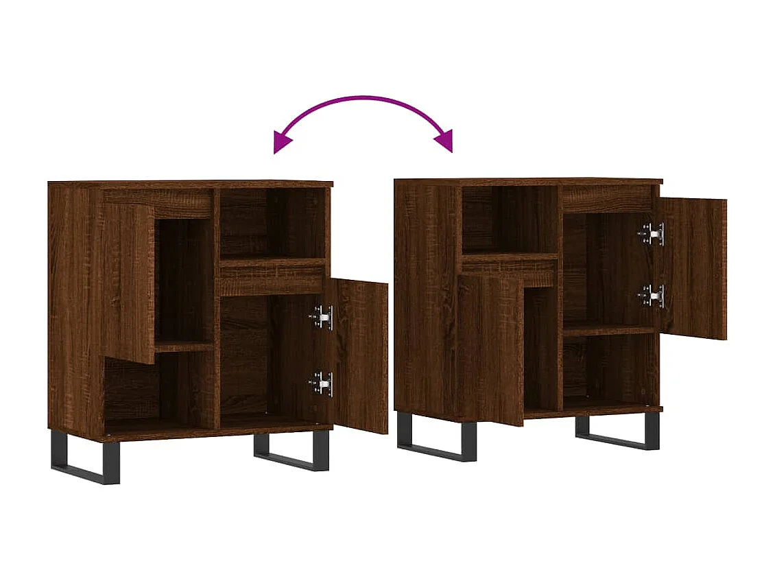 Buffet Chêne marron 60x35x70 cm Bois d'ingénierie