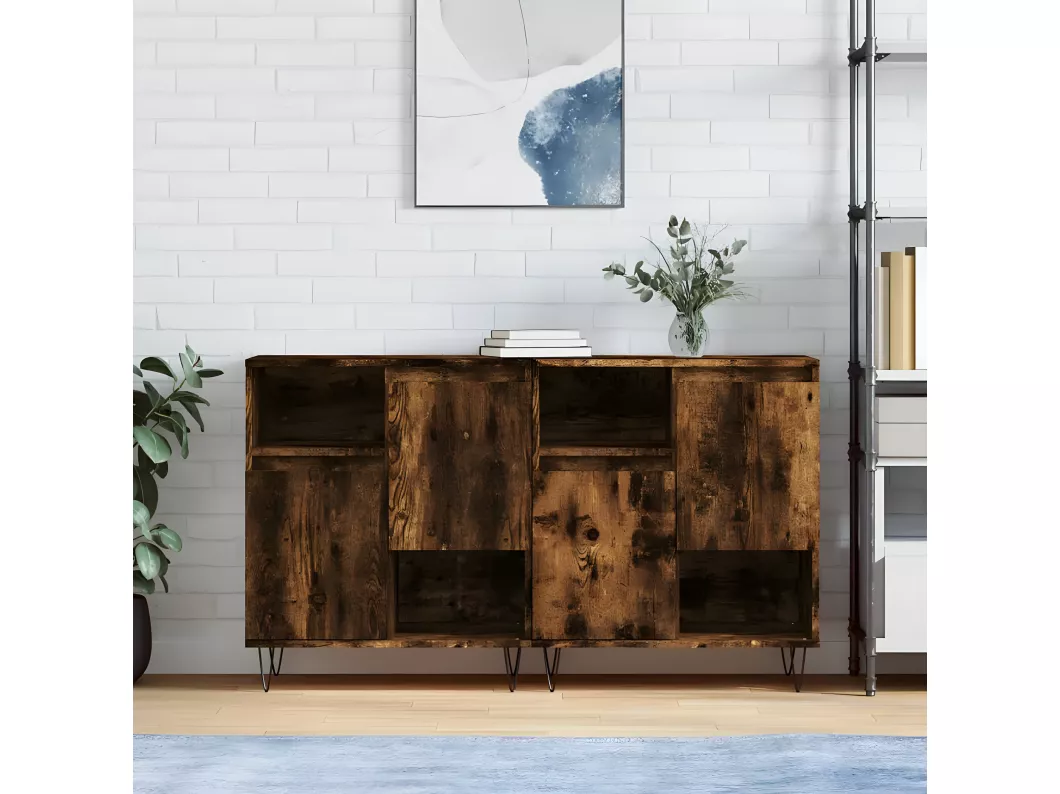 Kauf Unique Sideboards 2 Stk. Räuchereiche Holzwerkstoff