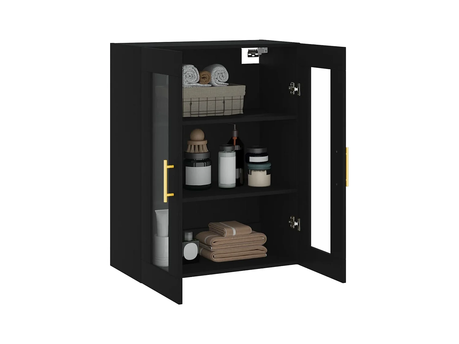 Wandkast 69,5x34x90 cm zwart