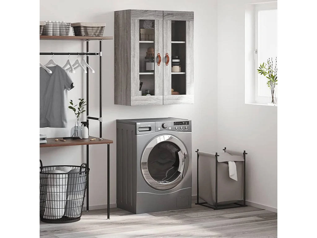 Armoire murale sonoma gris 69,5x34x90 cm