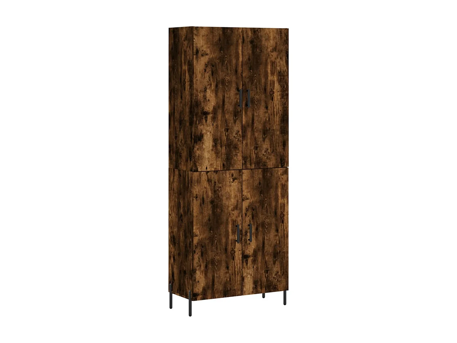 Buffet haut Chêne fumé 69,5x34x180 cm Bois d'ingénierie
