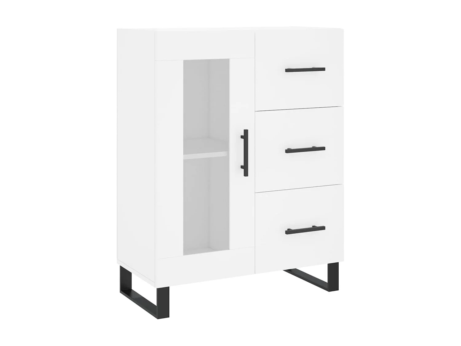 Highboard Weiß 69,5x34x180 cm Holzwerkstoff