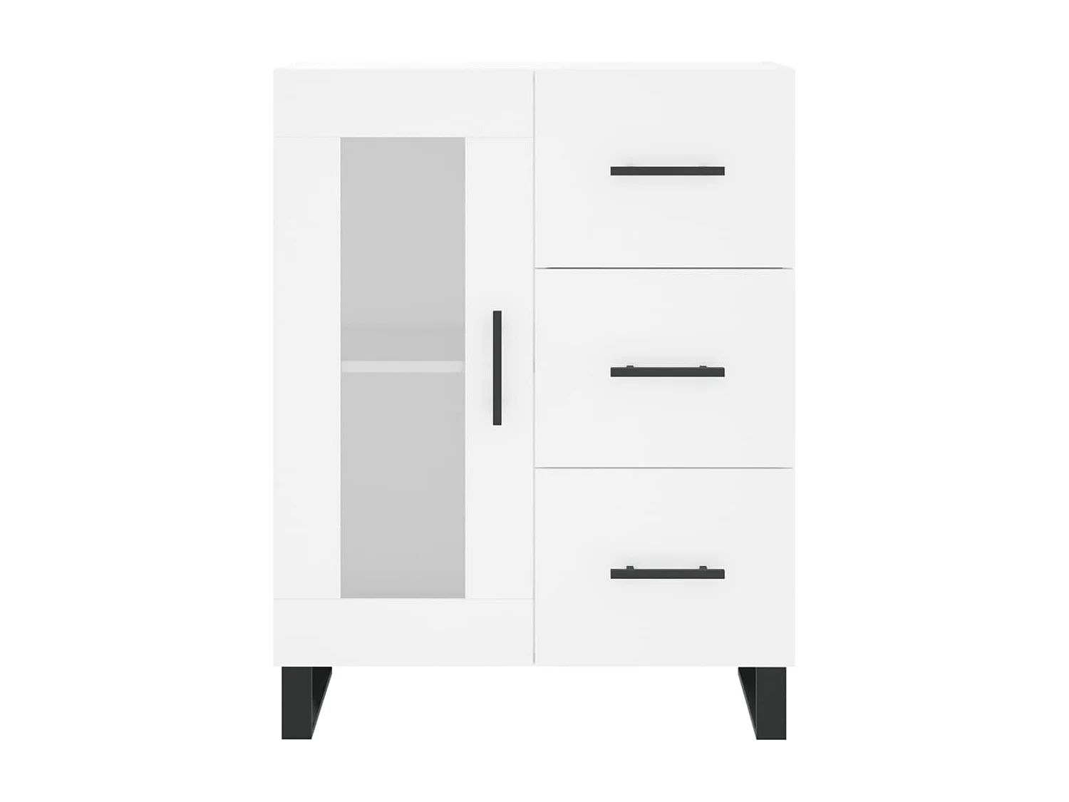 Highboard Weiß 69,5x34x180 cm Holzwerkstoff