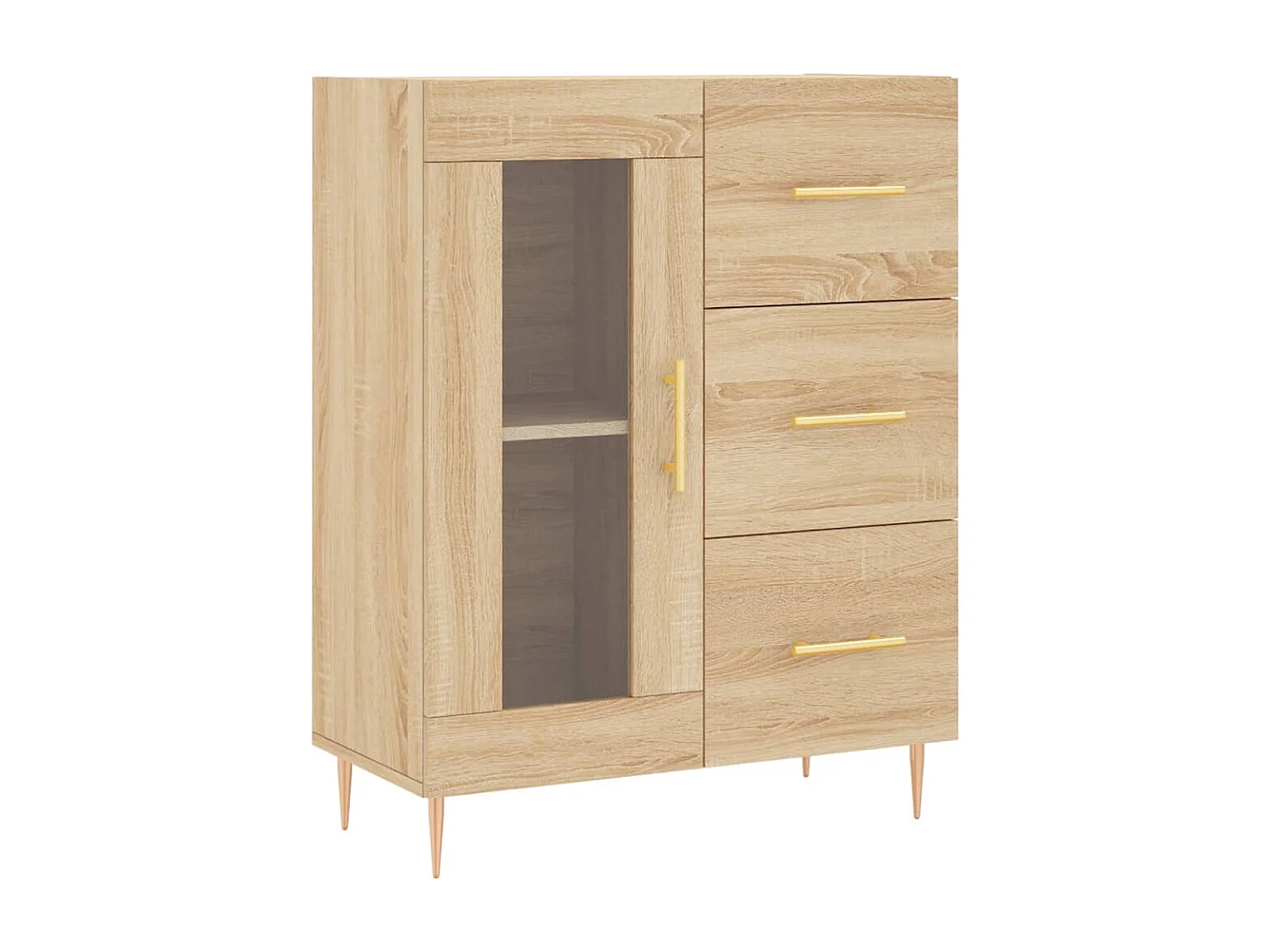 Credenza Rovere Sonoma 69,5x34x180 cm in Legno Multistrato