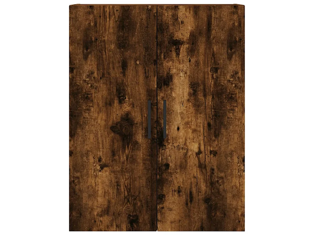 Hoge kast 69,5x34x180 cm bewerkt hout gerookt eikenkleurig