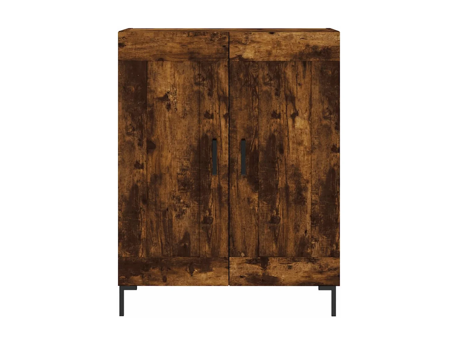 Buffet haut Chêne fumé 69,5x34x180 cm Bois d'ingénierie