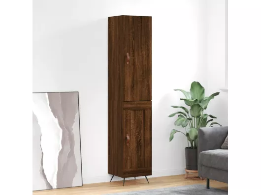 Kauf Unique Highboard Braun Eichen-Optik 34,5x34x180 cm Holzwerkstoff