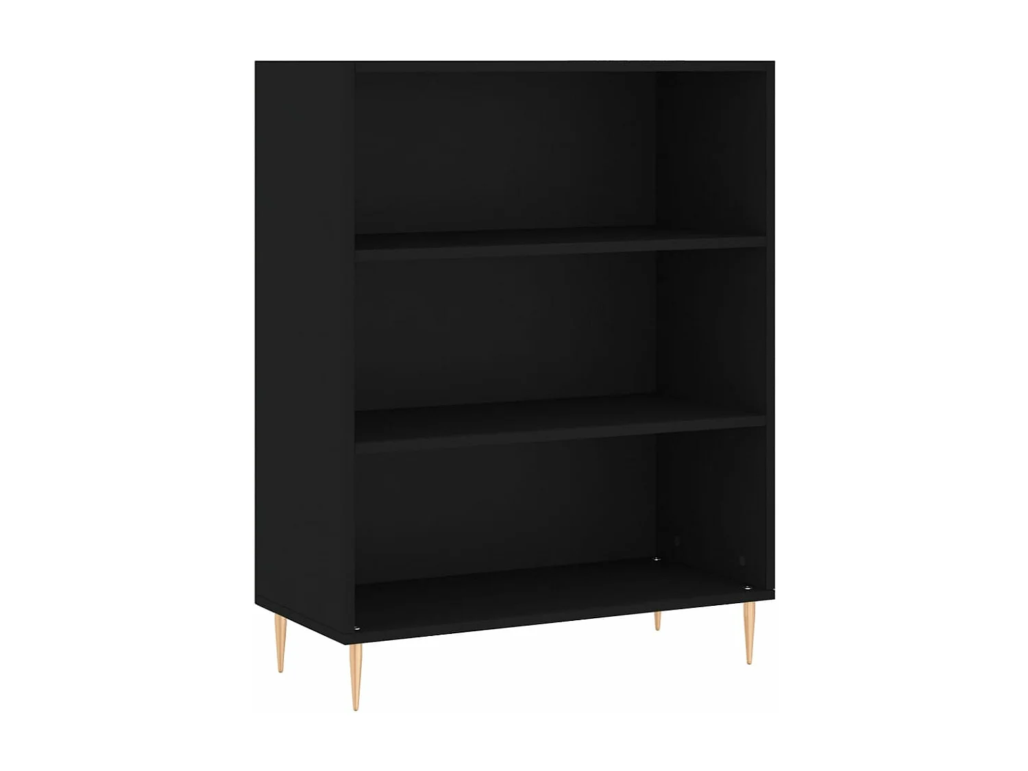 Highboard Schwarz 69,5x34x180 cm Holzwerkstoff