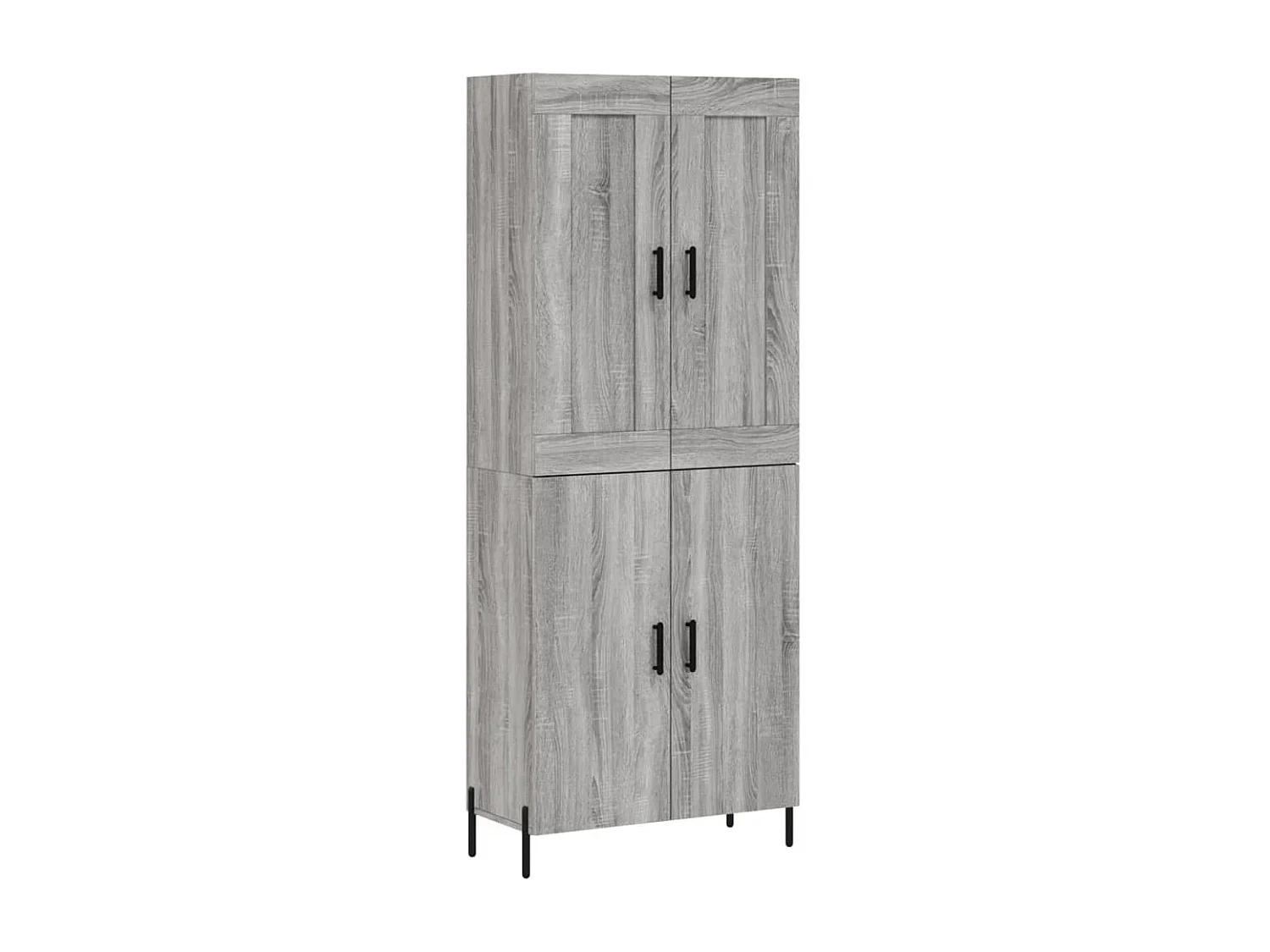 Highboard Grau Sonoma 69,5x34x180 cm Holzwerkstoff
