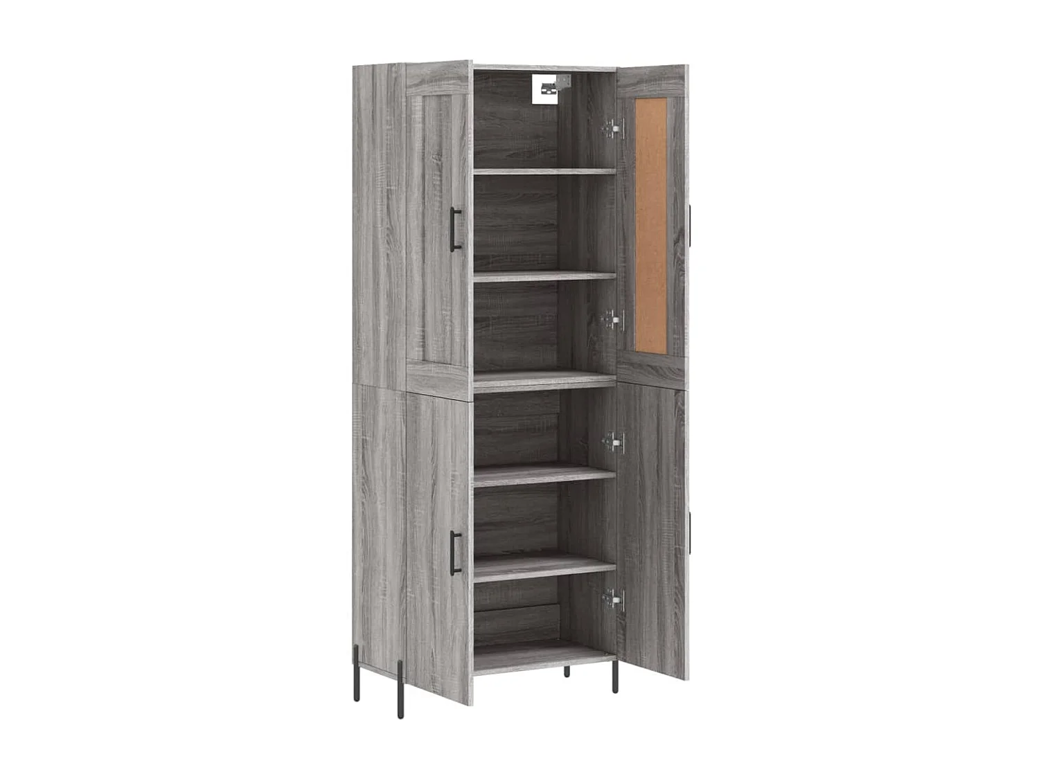 Highboard Grau Sonoma 69,5x34x180 cm Holzwerkstoff