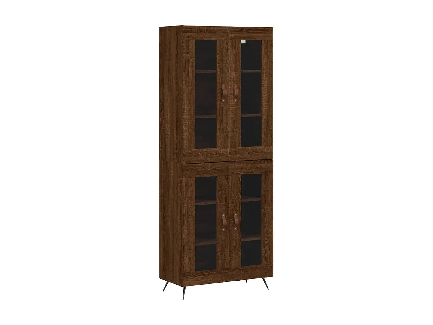 Buffet haut Chêne marron 69,5x34x180 cm Bois d'ingénierie