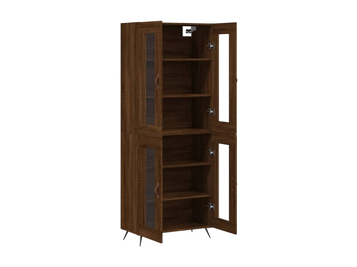 Buffet haut Chêne marron 69,5x34x180 cm Bois d'ingénierie