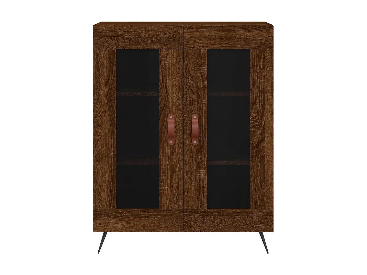 Buffet haut Chêne marron 69,5x34x180 cm Bois d'ingénierie