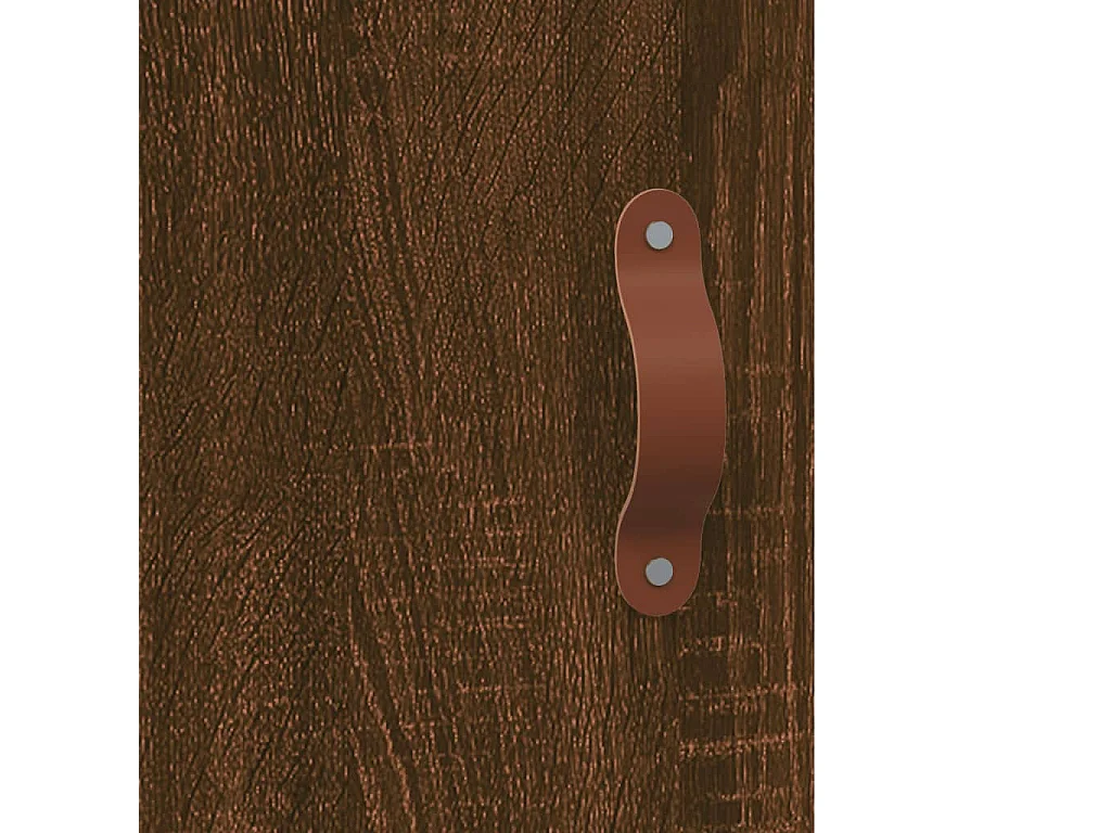 Buffet haut Chêne marron 69,5x34x180 cm Bois d'ingénierie