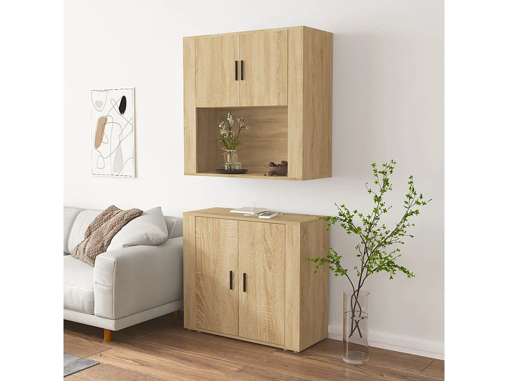 Highboard Sonoma-Eiche Holzwerkstoff