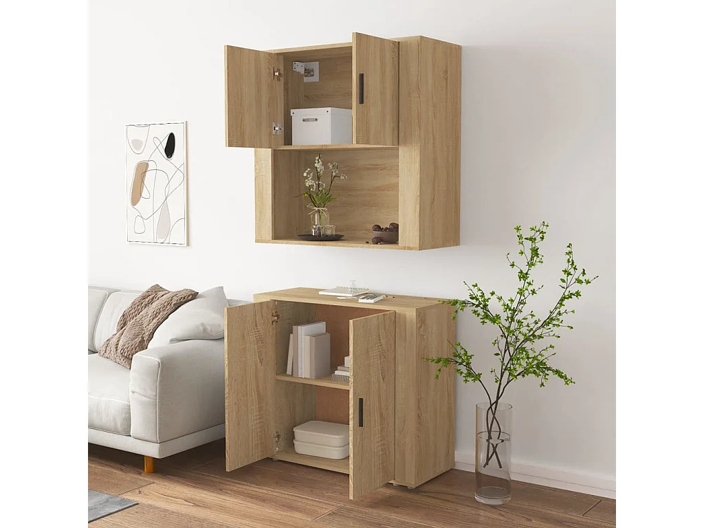 Highboard Sonoma-Eiche Holzwerkstoff