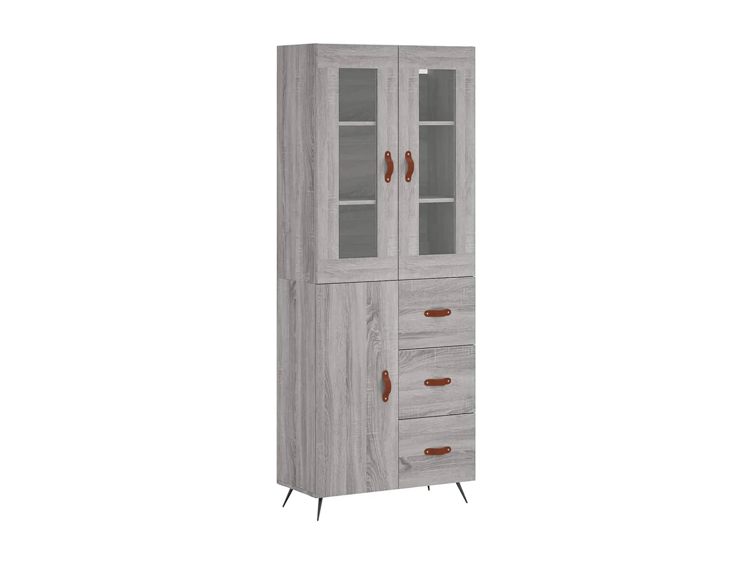 Buffet haut Sonoma gris 69,5x34x180 cm Bois d'ingénierie