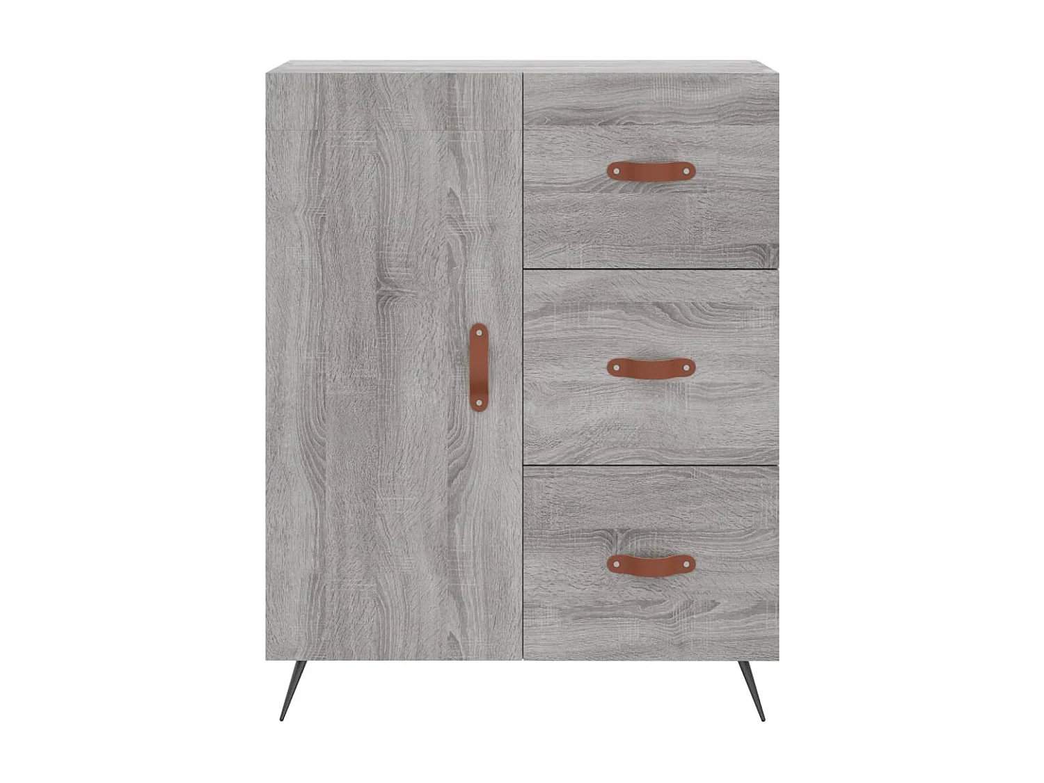 Buffet haut Sonoma gris 69,5x34x180 cm Bois d'ingénierie