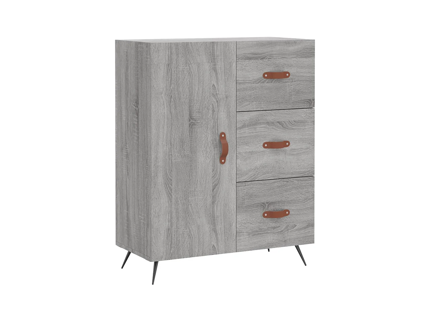 Buffet haut Sonoma gris 69,5x34x180 cm Bois d'ingénierie