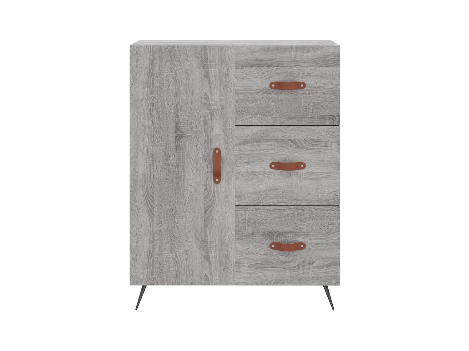 Buffet haut Sonoma gris 69,5x34x180 cm Bois d'ingénierie