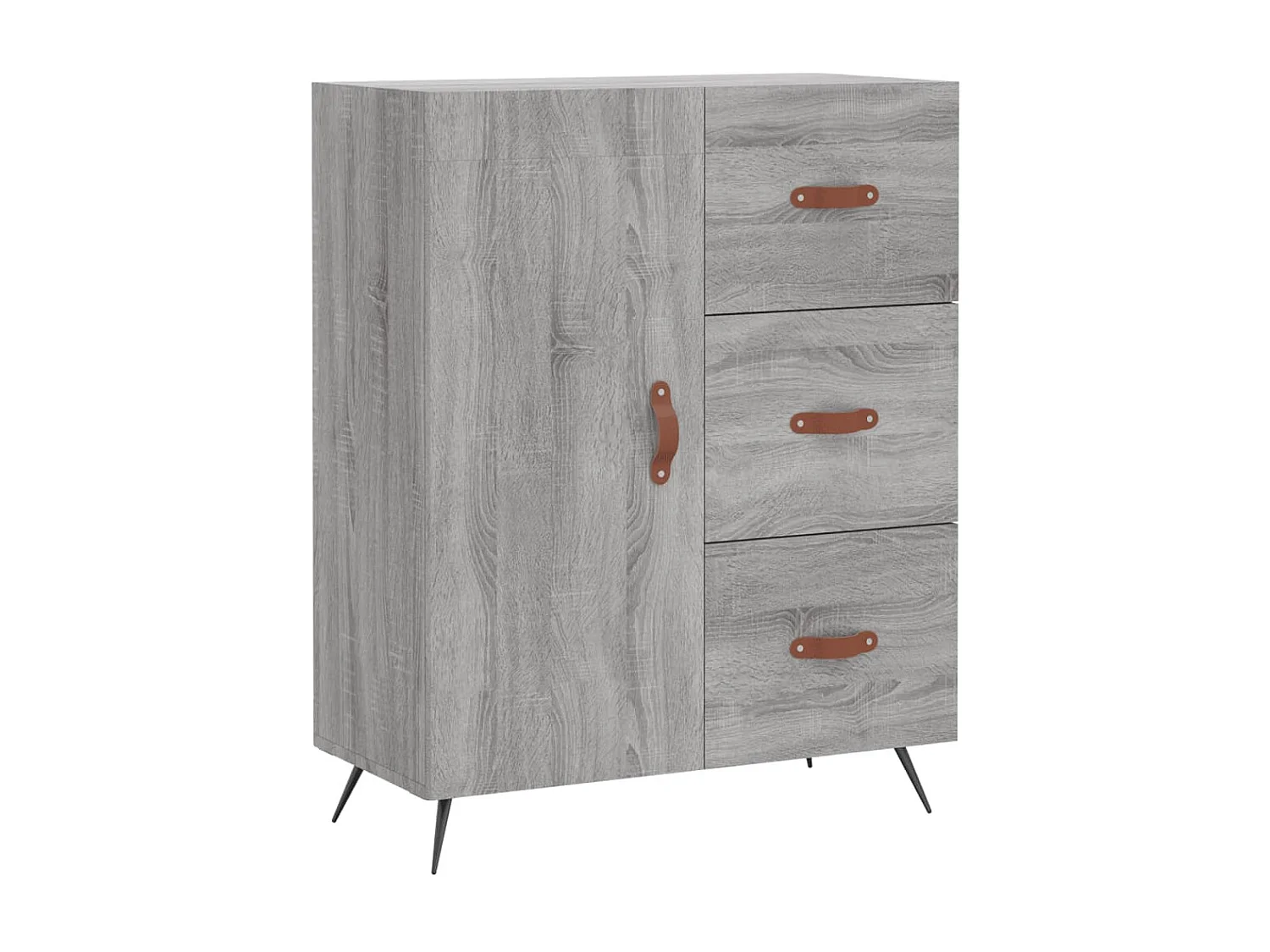 Buffet haut Sonoma gris 69,5x34x180 cm Bois d'ingénierie