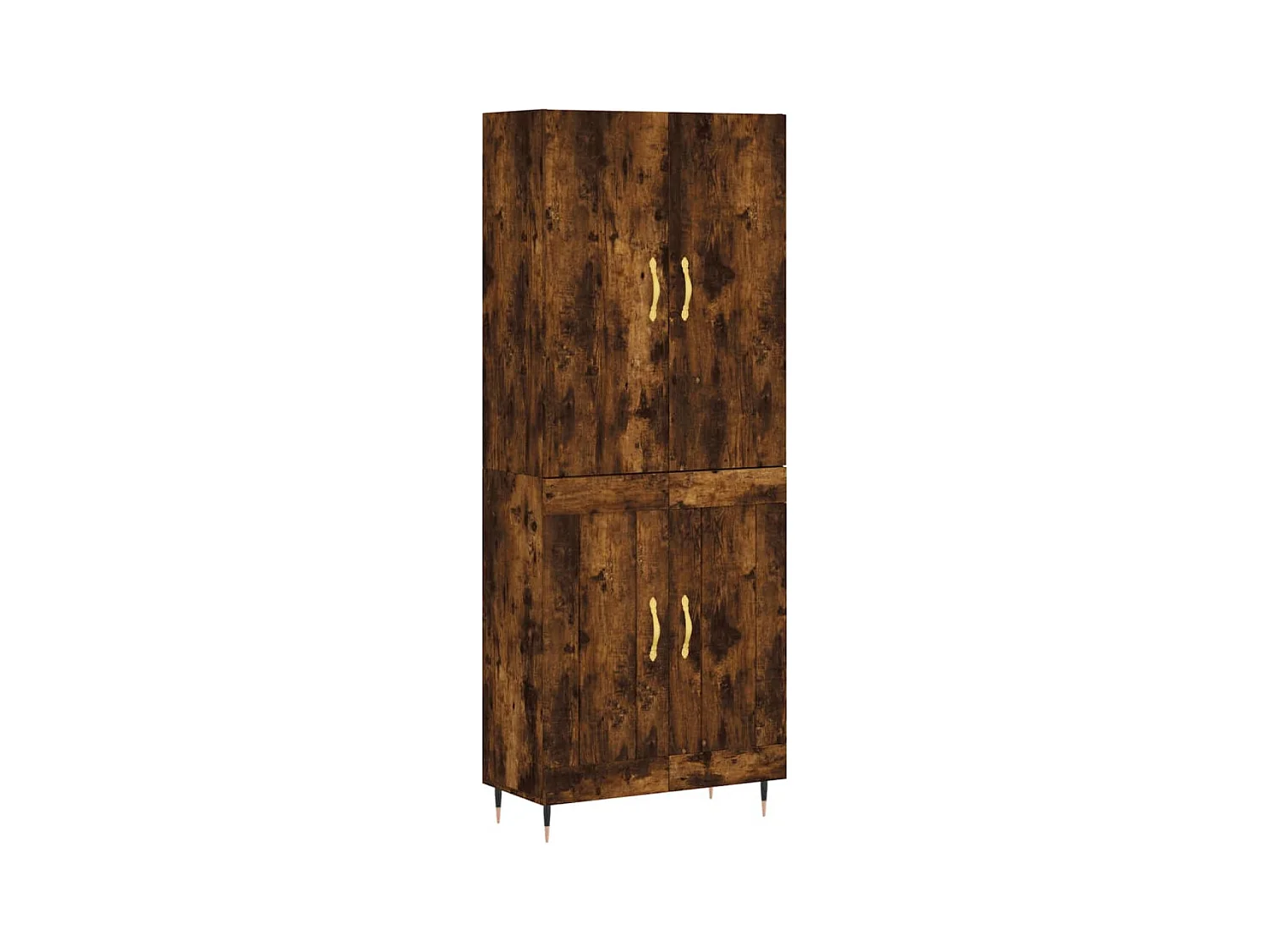 Buffet haut Chêne fumé 69,5x34x180 cm Bois d'ingénierie